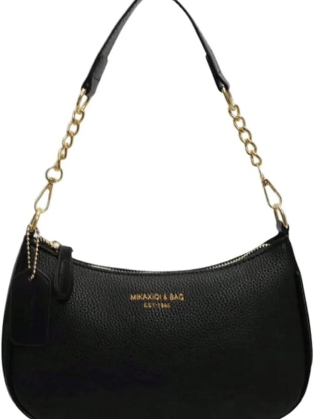 Chic Women's PU Leather Hobo Shoulder Bag with Gold Chain Accent - Stylish